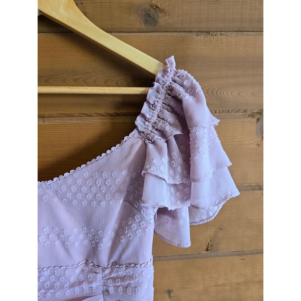 Tularosa Mini Dress Lilou Petal Pink Flutter Sleeve Feminine Cottagecore Blush S - Picture 5 of 6